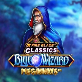 Fire Blaze Blue Wizard Megaways casino game by Rarestone Gaming – featured logo at Mostbet Casino