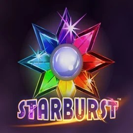 Starburst slot logo by NetEnt at Mostbet Casino